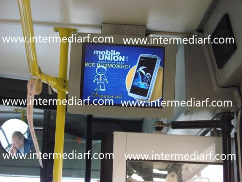 Реклама на мониторах в маршрутных такси от ООО Интермедиа Групп